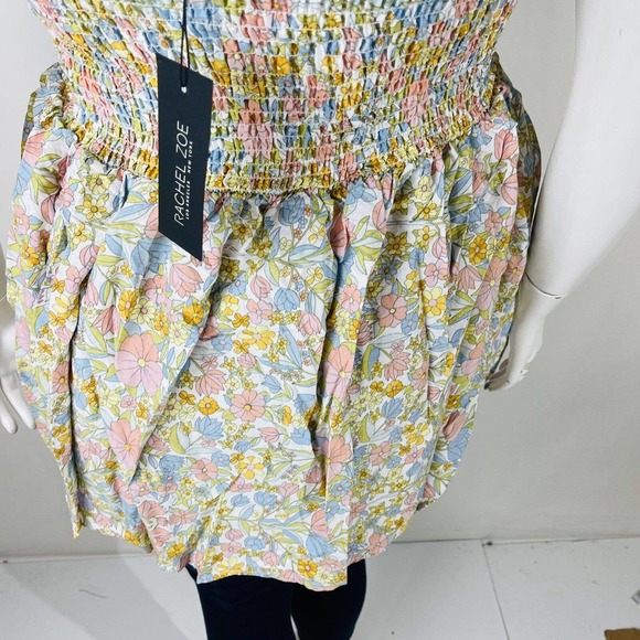 New Rachel Zoe Womans Sz 1X Plus White Floral Smocked Ditsy Print NWT - Picture 8 of 8